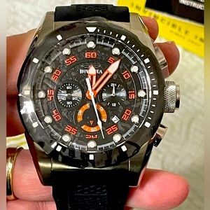 INVICTA Speedway large face night glow water resistant chronograph watch NWT